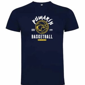 🔵 Camiseta azul con letras blancas — Pumarín Basketball Edition