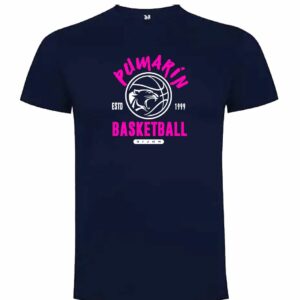 🔵💗 Camiseta azul con letras rosas — Pumarín Basketball Edition