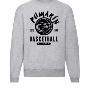 🩶 Sudadera gris con logo negro — Pumarín Basketball Edition